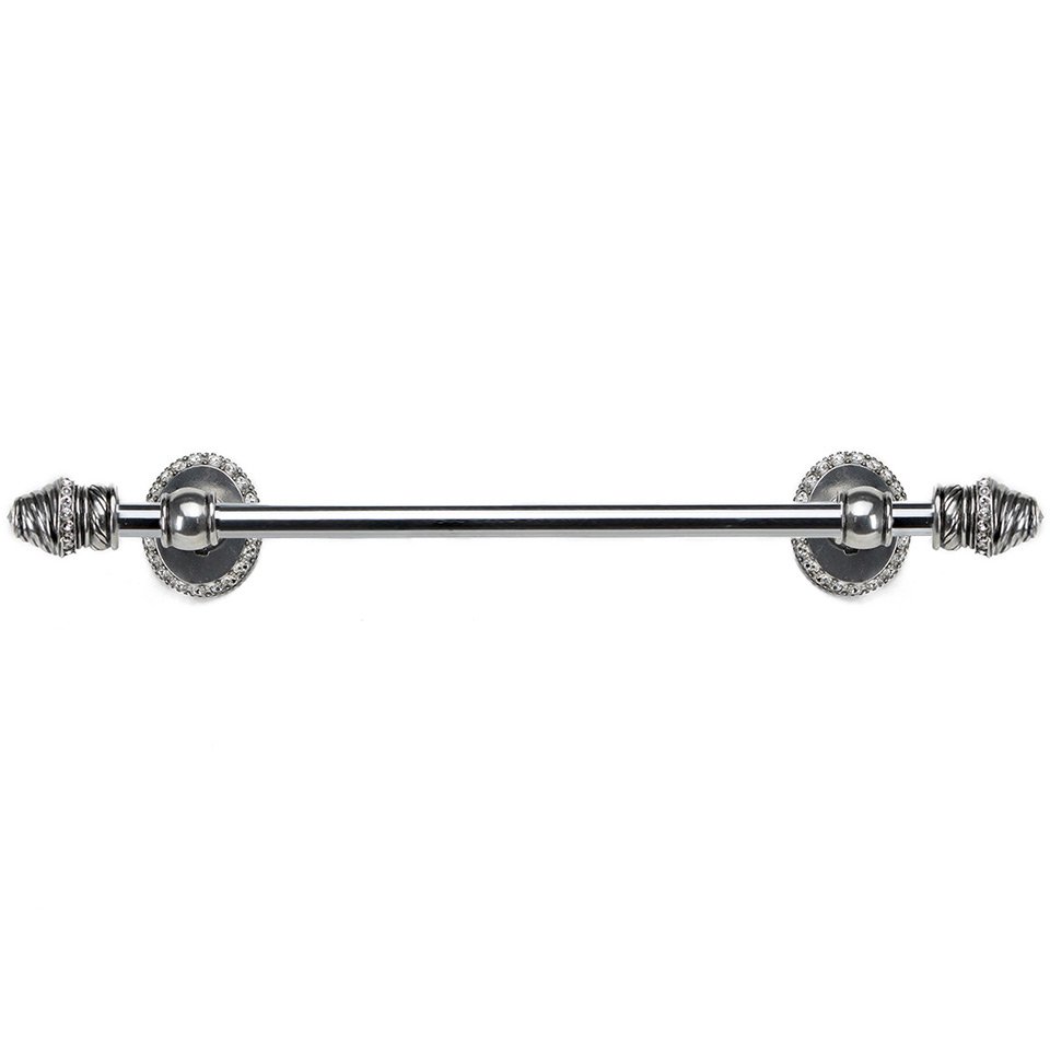 Carpe Diem 32" on Center Towel Bar in Oil Rubbed Bronze with Aurora Boreal Crystal