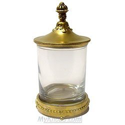 Carpe Diem Small Sundry Jar in Antique Brass