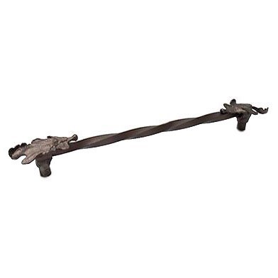 Carpe Diem Oak Leaf Long Pull 18" in Oil Rubbed Bronze