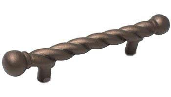 Carpe Diem Straight Rope 3" Center Pull in Oil Rubbed Bronze
