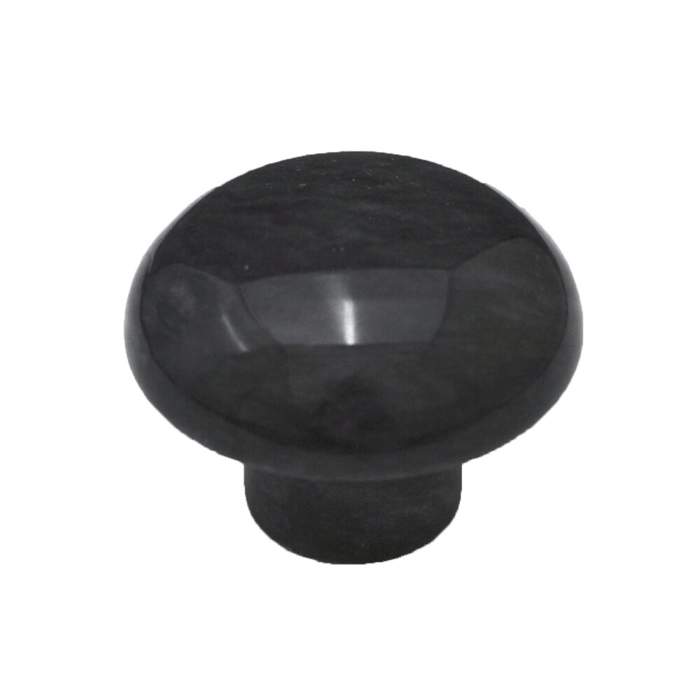 Cal Crystal Round Knob in Black