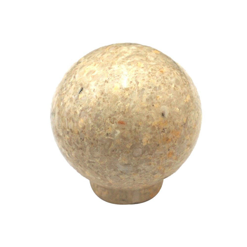 Cal Crystal Sphere Knob in Beige