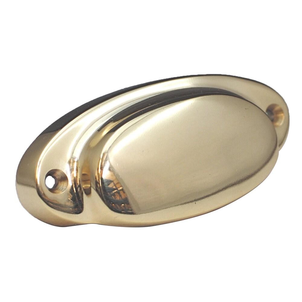 Cal Crystal 3" Mission Round Bin Pull in Polished Brass