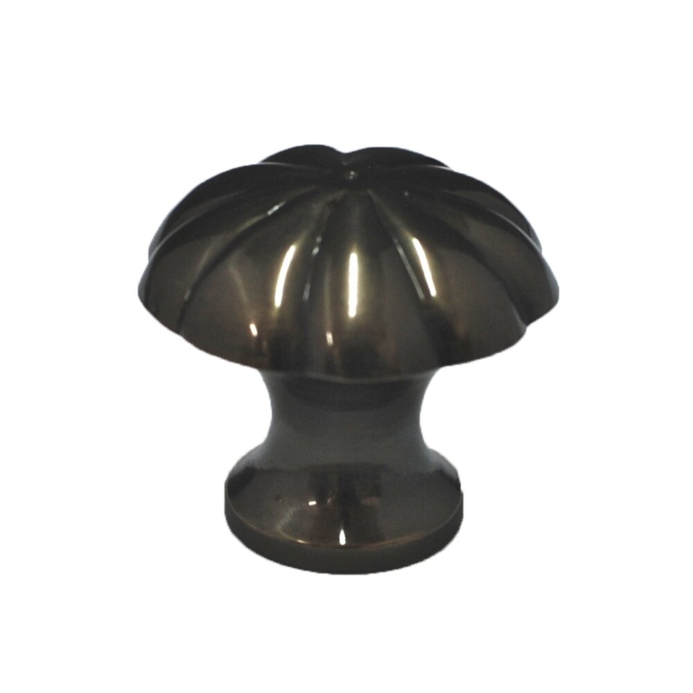 Cal Crystal 1 1/4" Fluted Knob in Antique Brass