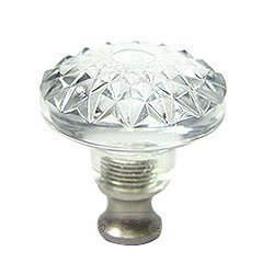 Cal Crystal Round Knob in Pewter