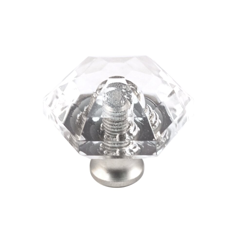 Cal Crystal Hexagon Knob in Pewter
