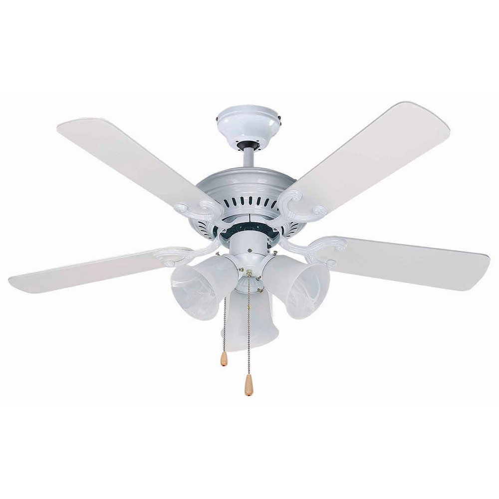 Canarm Lighting 42" Ceiling Fan in White with White Alabaster Glass