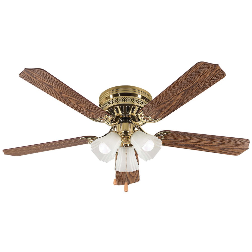 Canarm Lighting 52" Ceiling Fan in Polished Brass with Frosted Glass