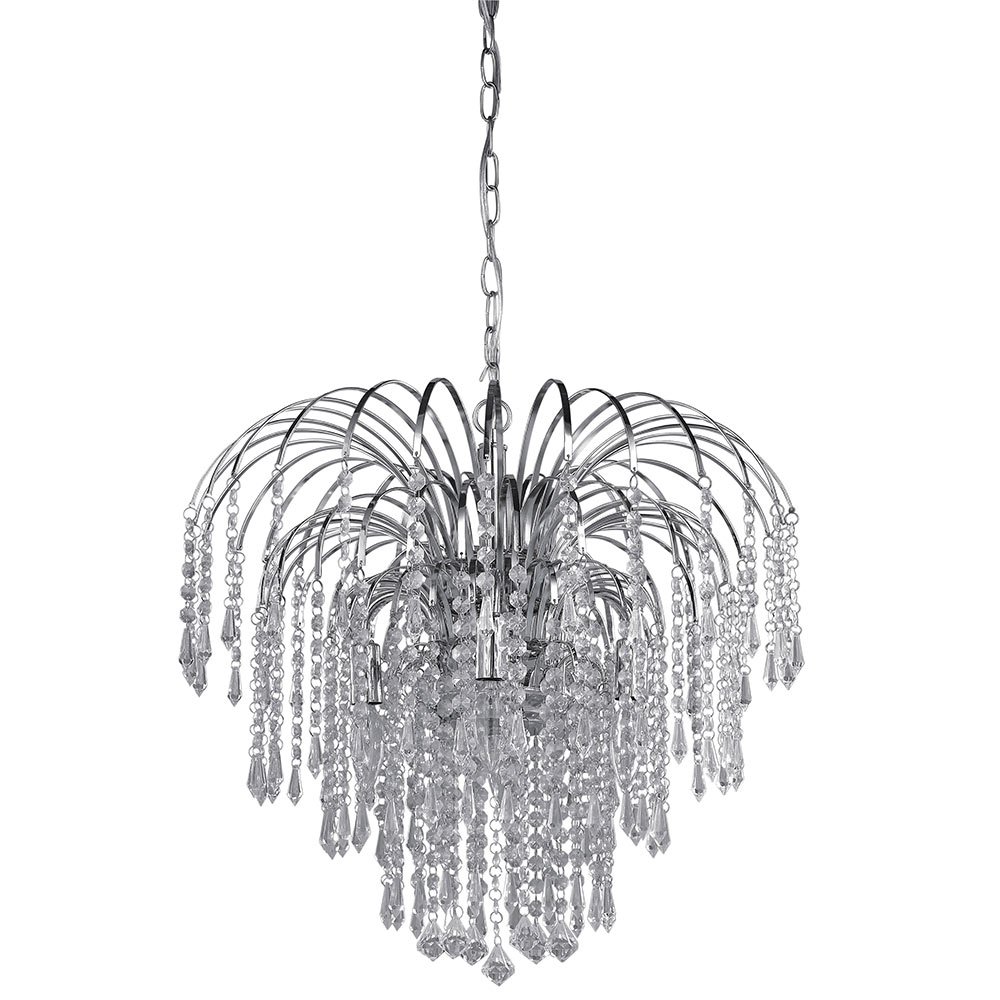 Canarm Lighting 19" Chandelier in Chrome with Acrylic Crystals