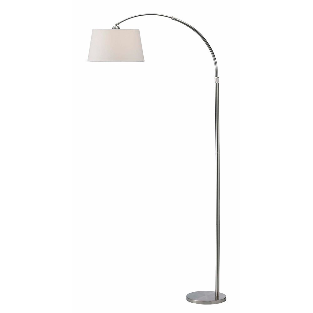 Canarm Lighting 16" Floor Lamp in Chrome with White Fabric Shade