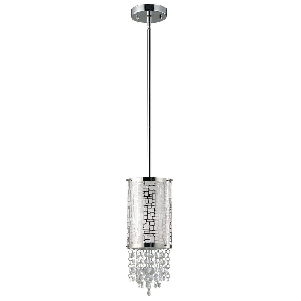 Canarm Lighting 4 1/2" Pendant in Chrome with Crystals