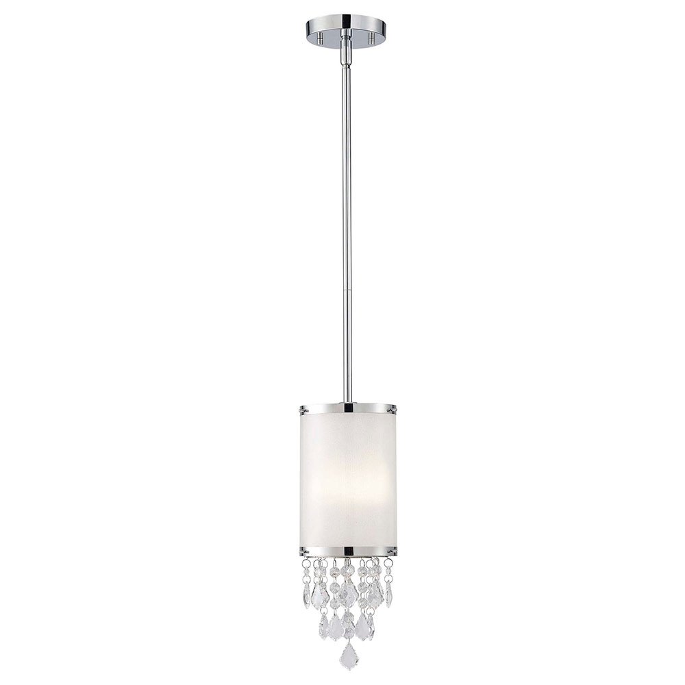 Canarm Lighting 6" Pendant in Chrome with Frosted Sparkle Coated Pvc