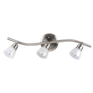 Canarm Lighting Triple Track Bath Light in Brushed Pewter with Frosted Etched Glass
