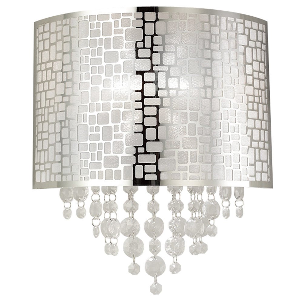 Canarm Lighting Single Flush Mount Light / Wall Sconce in Chrome with Crystals