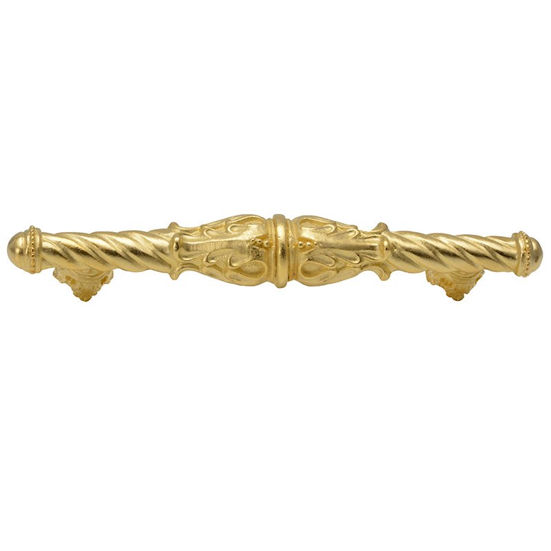Carpe Diem 4" Centers Pull Romanesque Style With Column Base in Satin Gold