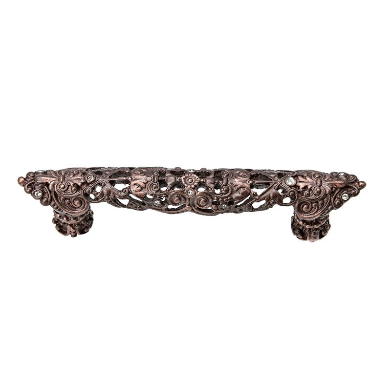 Carpe Diem 3" Centers Pull With 12 Swarovski Crystals in Oil Rubbed Bronze with Crystal