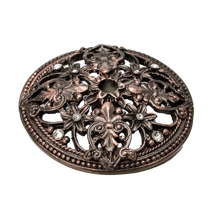 Carpe Diem Escutcheon with "Swarovksi Crystals" in Oil Rubbed Bronze and Clear Crystal