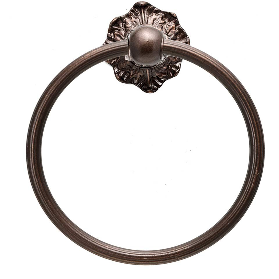 Carpe Diem Acanthus Full Swing Towel Reeded Ring Renaissance Style in Bronze