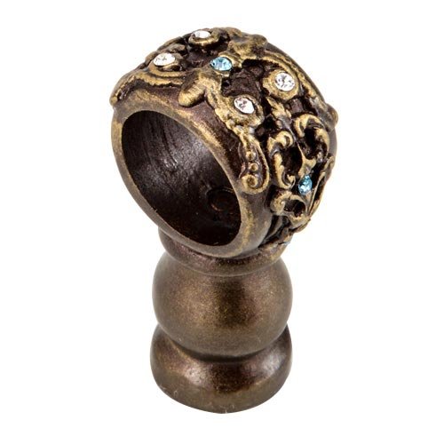 Carpe Diem Small Decorative Center Brace with Swarovski Elements in Oil Rubbed Bronze with Crystal