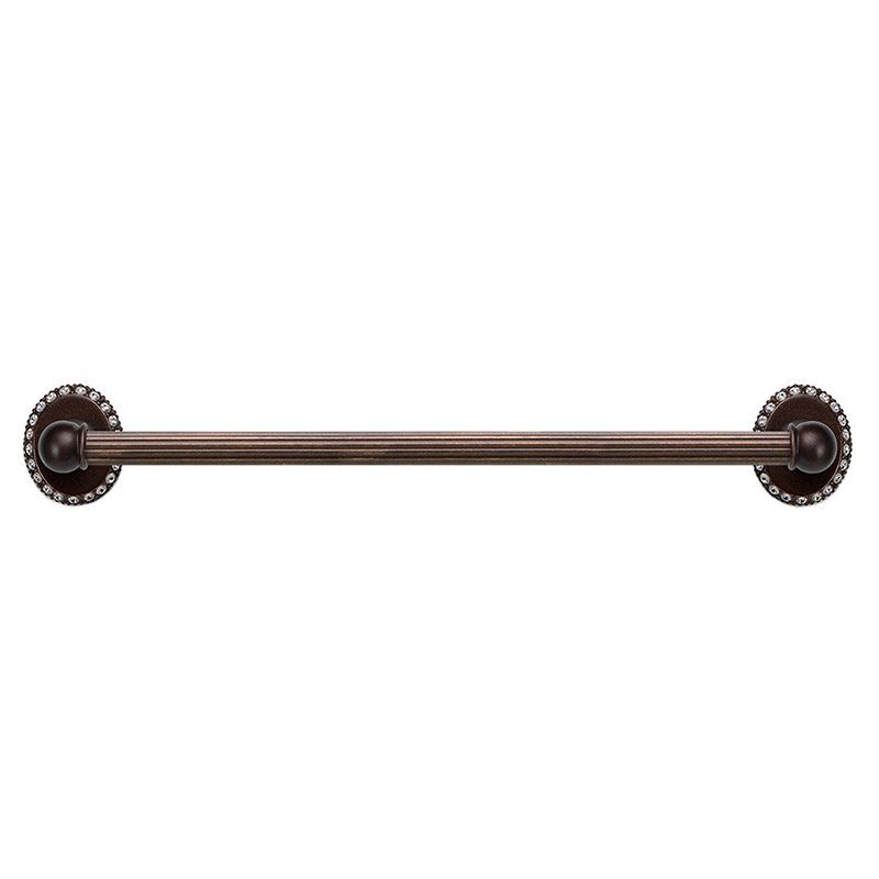 Carpe Diem 16" Centers Approx Towel Bar 5/8" Reeded Center In Oil Rubbed Bronze