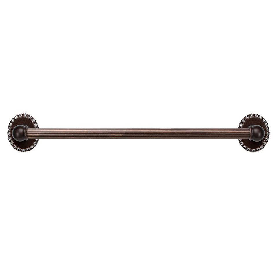 Carpe Diem 24" Centers Approx Towel Bar 5/8" Reeded Center In Oil Rubbed Bronze