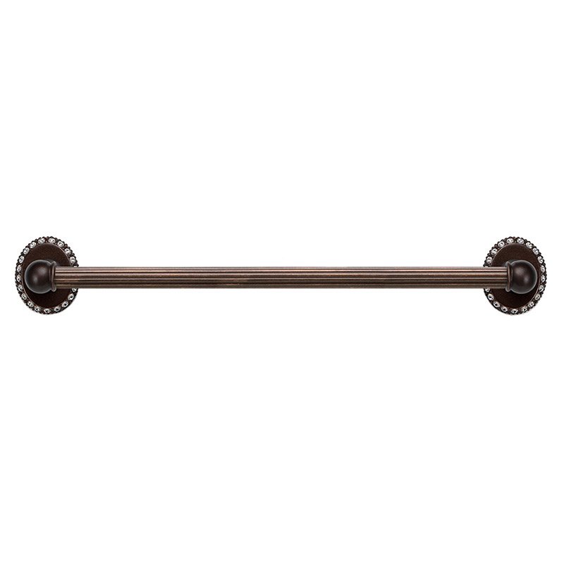 Carpe Diem 32" Centers Approx Towel Bar 5/8" Reeded Center In Oil Rubbed Bronze