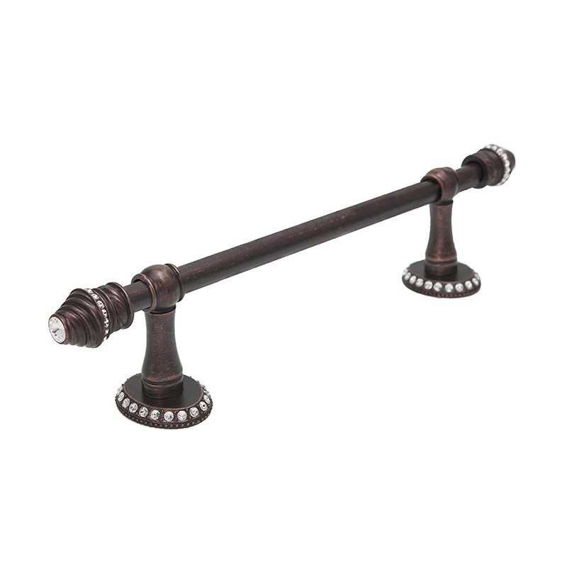 Carpe Diem 16" Centers Towel Bar with 5/8" Smooth Center & 80 Rivoli Swarovski Elements in Oil Rubbed Bronze with Crystal