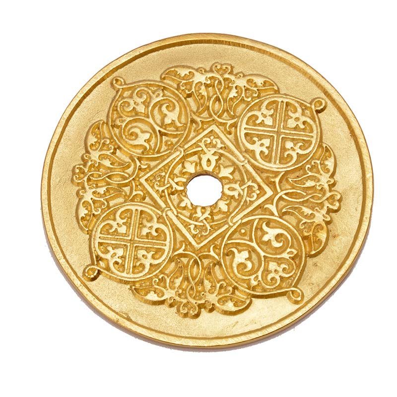 Carpe Diem Large Round Backplate in Satin Gold