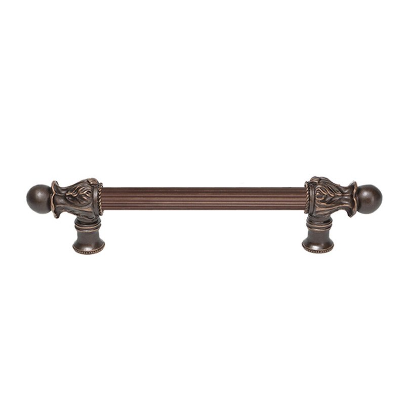 Carpe Diem 6" Centers Handle with 5/8" Reeded Center Romanesque Style in Oil Rubbed Bronze