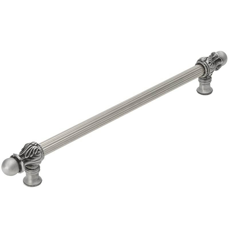 Carpe Diem 12" Centers Handle with 5/8" Reeded Center Romanesque Style in Satin