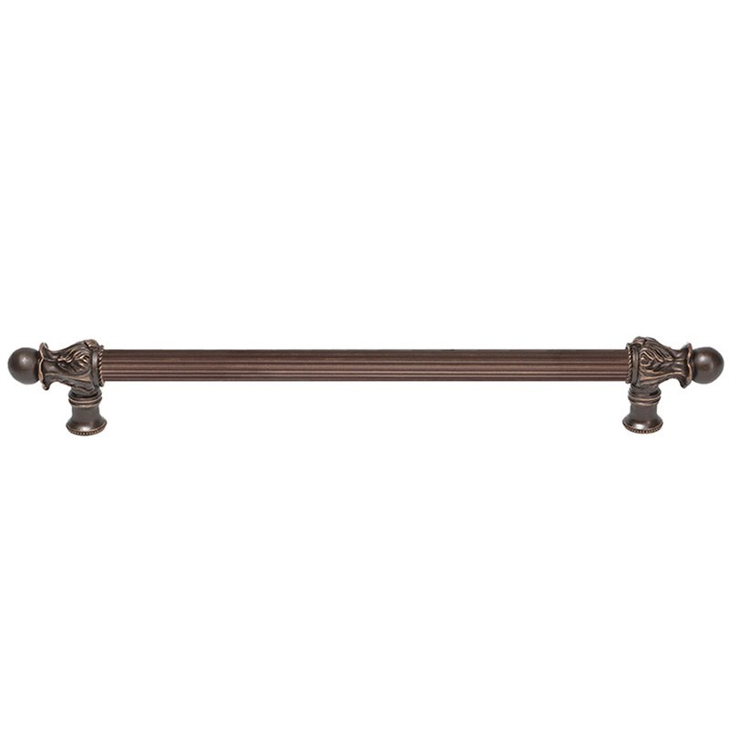 Carpe Diem 18" Centers Handle with 5/8" Reeded Center Romanesque Style in Oil Rubbed Bronze