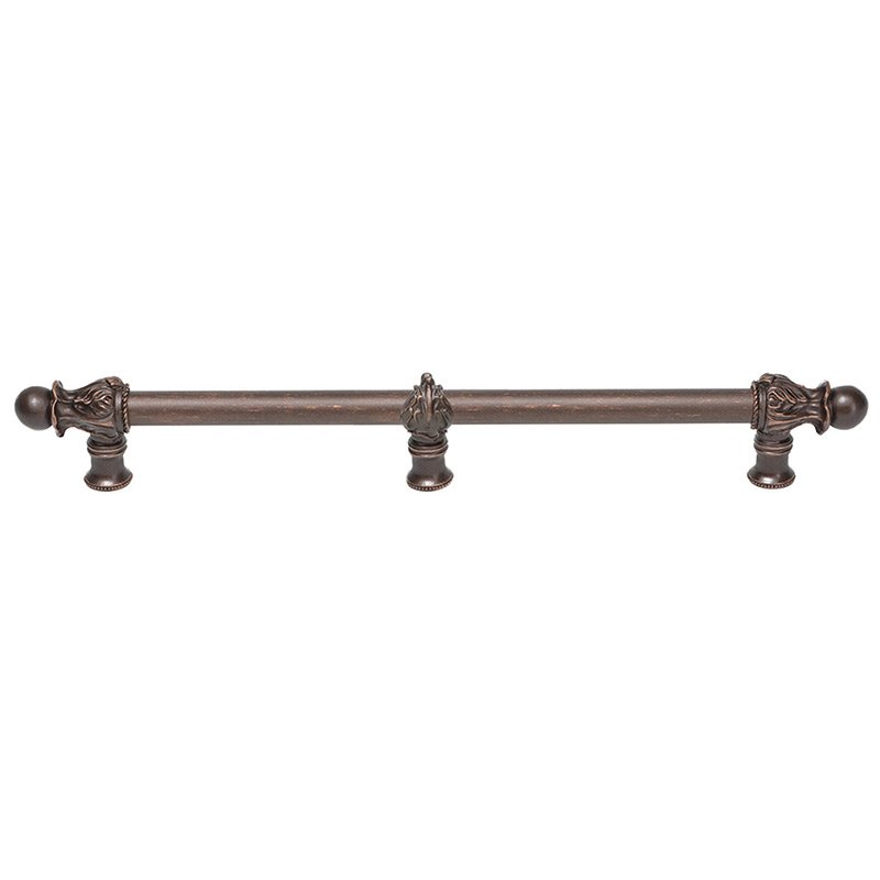 Carpe Diem 18" Centers Handle with 5/8" Smooth Center with Center Brace Romanesque Style in Oil Rubbed Bronze