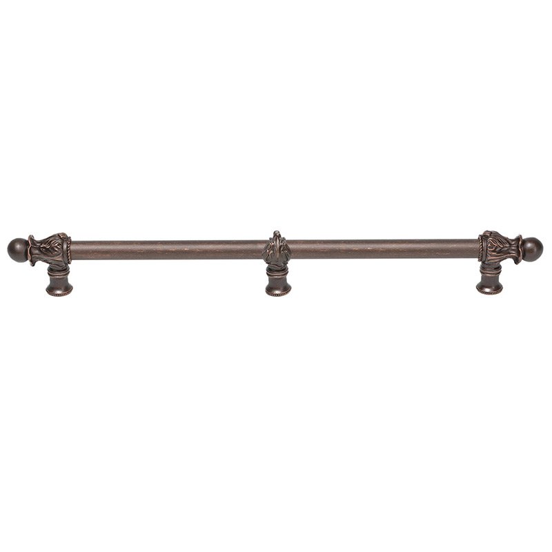 Carpe Diem 22" Centers Handle with 5/8" Smooth Center with Center Brace Romanesque Style in Oil Rubbed Bronze