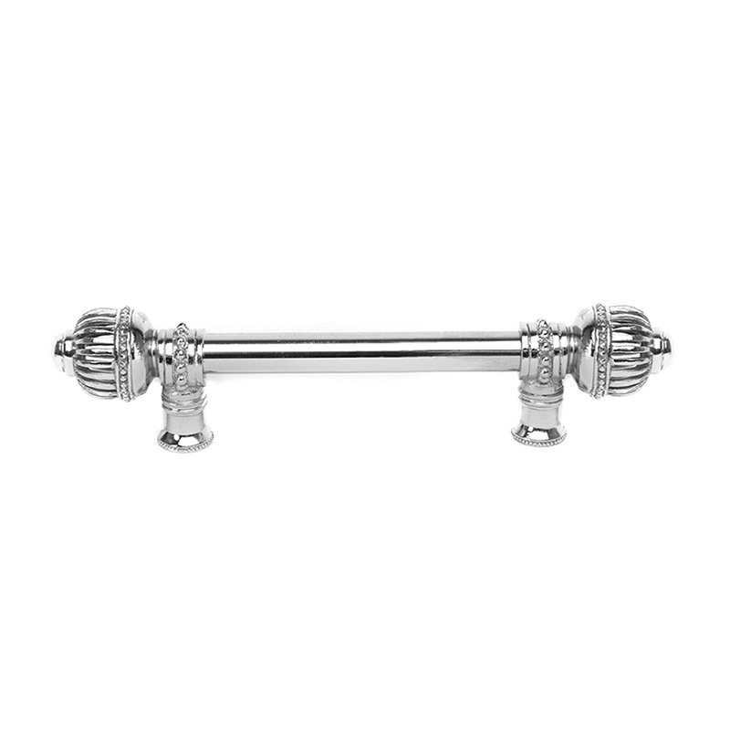 Carpe Diem 9" Centers Pull with Large Finial & 5/8" Smooth Center in Platinum