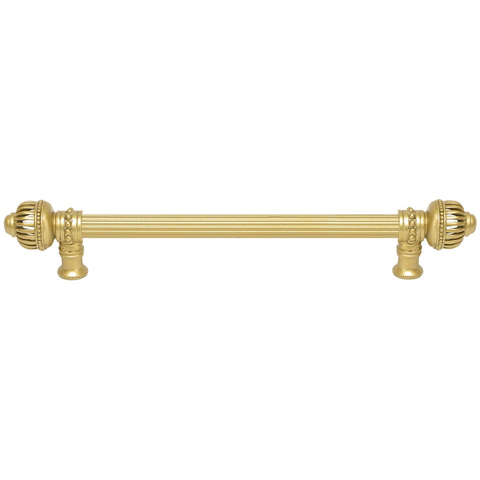 Carpe Diem 12" Centers Reeded Pull With Large Finial in Satin