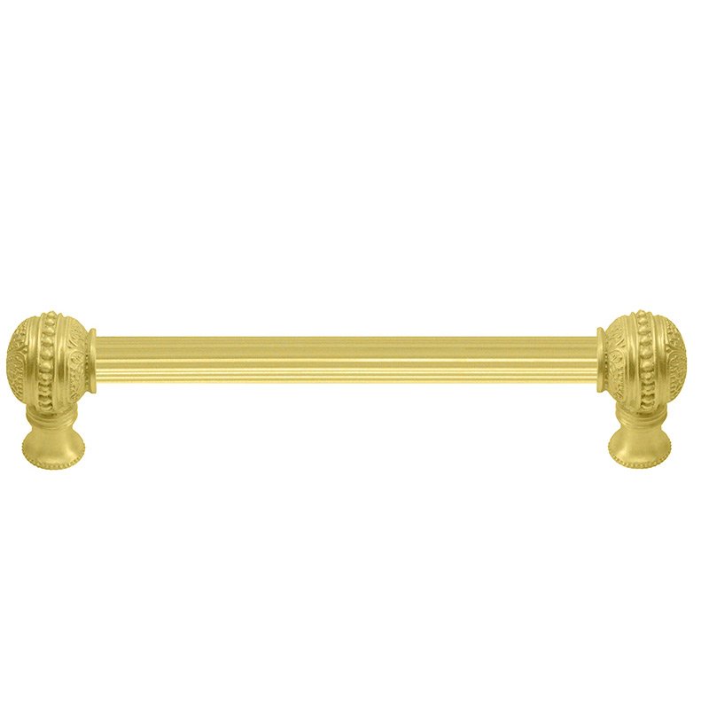 Carpe Diem 6" Centers With 5/8" Reeded Center Long Pull in Soft Gold