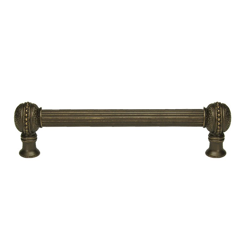 Carpe Diem 9" Centers With 5/8" Reeded Center Long Pull in Antique Brass