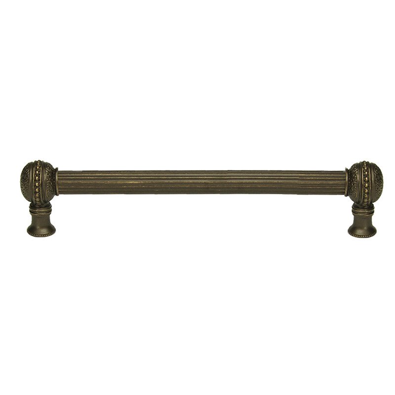 Carpe Diem 12" Centers With 5/8" Reeded Center Long Pull in Antique Brass