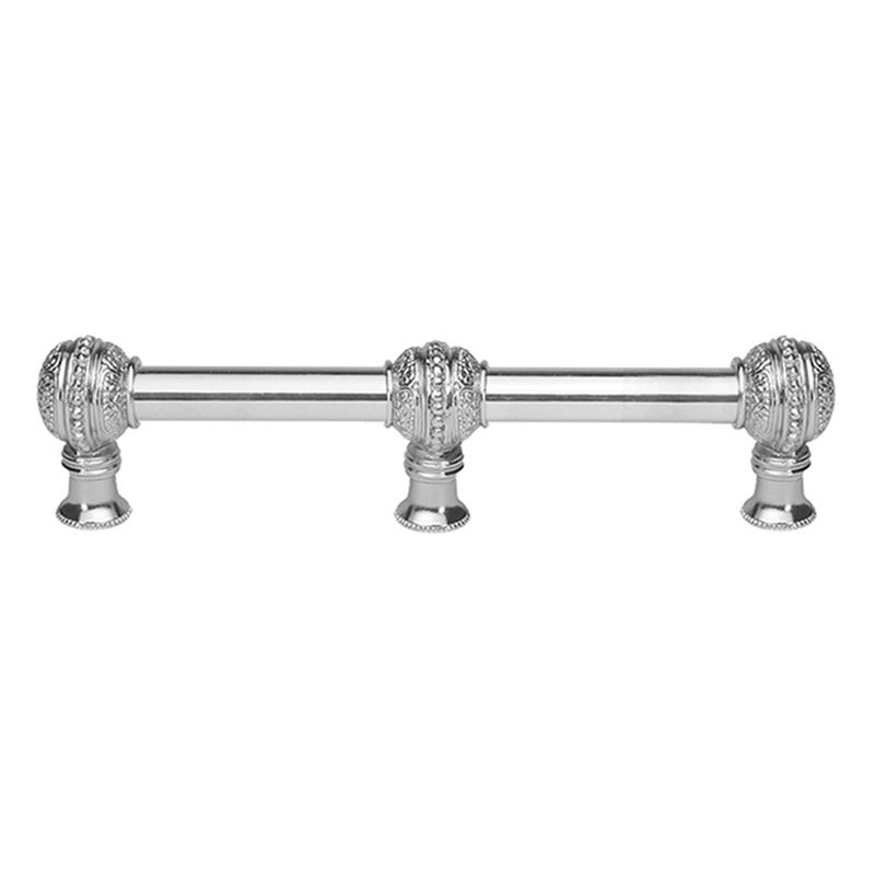 Carpe Diem 6" Centers With 5/8" Smooth Center Long Pull With Center Brace in Platinum