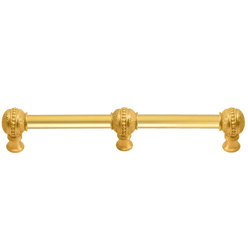 Carpe Diem 12" Centers With 5/8" Smooth Center Long Pull With Center Brace in Satin Gold