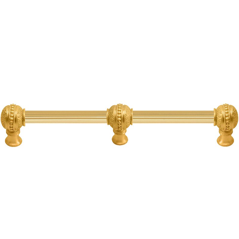 Carpe Diem 18" Centers With 5/8" Reeded Center Long Pull With Center Brace in Satin Gold