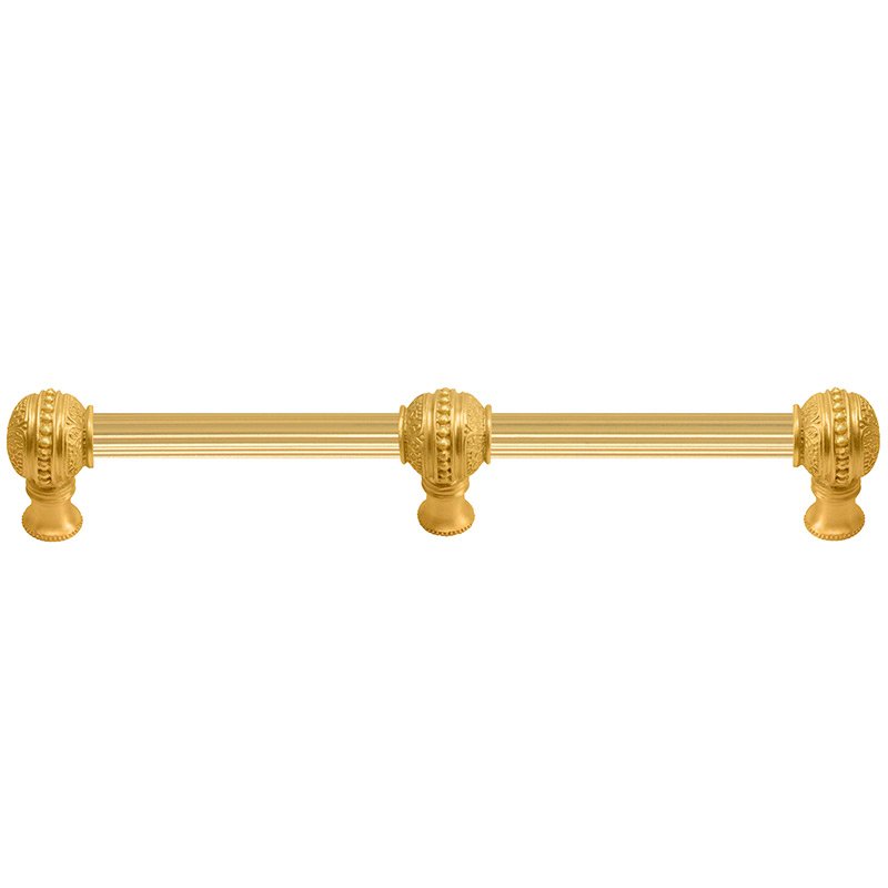Carpe Diem 22" Centers With 5/8" Reeded Center Long Pull With Center Brace in Satin Gold