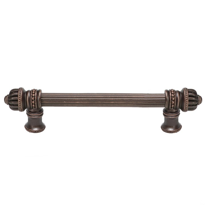 Carpe Diem 6" Centers Reeded Pull Small Finial in Jet