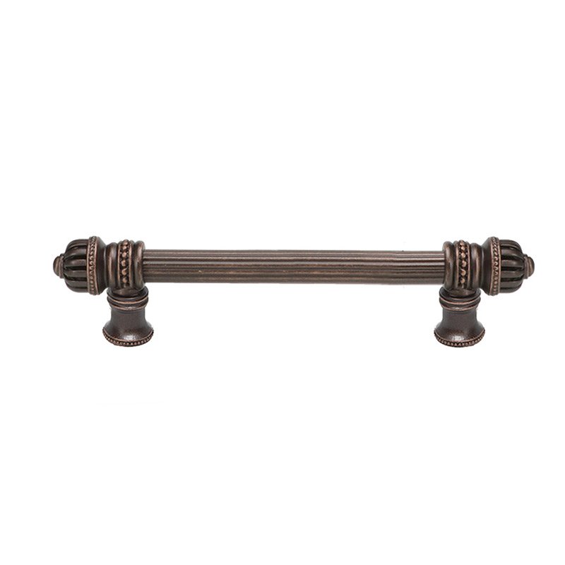 Carpe Diem 6" Centers 5/8" Thick Reeded Pull Small Finial in Oil Rubbed Bronze