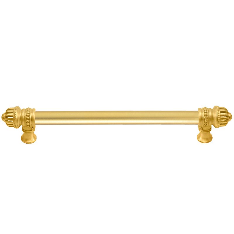 Carpe Diem 9" Centers Pull with Small Finial and 5/8" Smooth Center in Satin Gold
