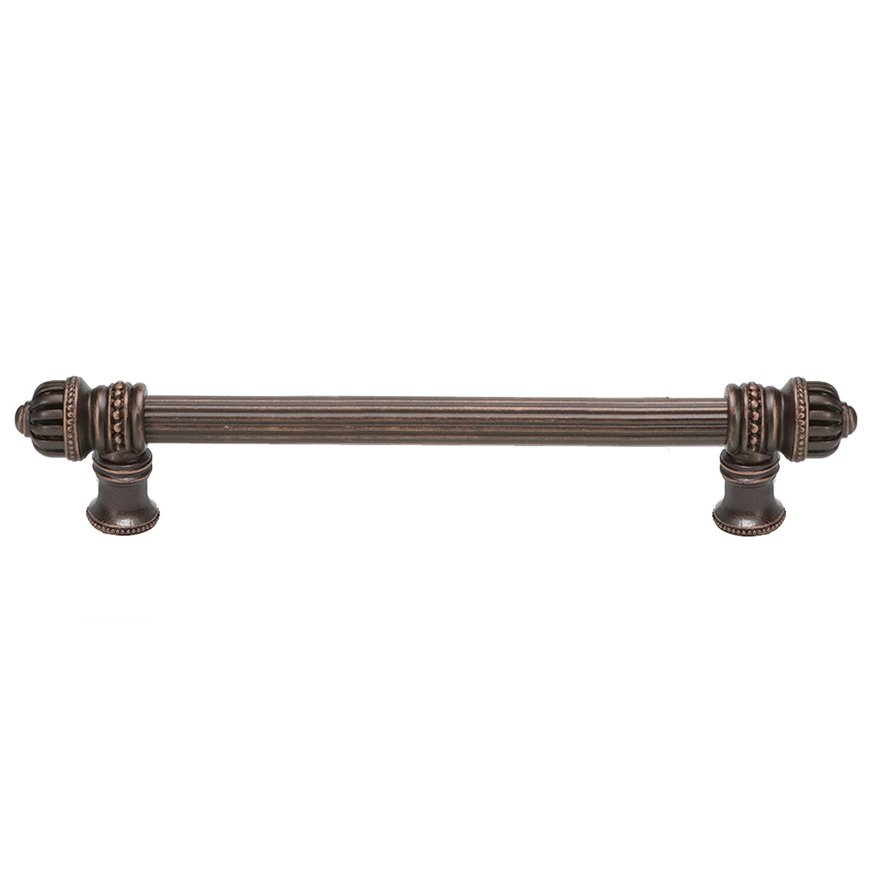 Carpe Diem 9" Centers Reeded Pull Small Finial in Bronze