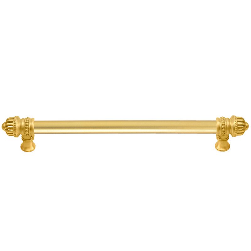 Carpe Diem 18" Centers Pull with Small Finial and 5/8" Smooth Center in Satin Gold