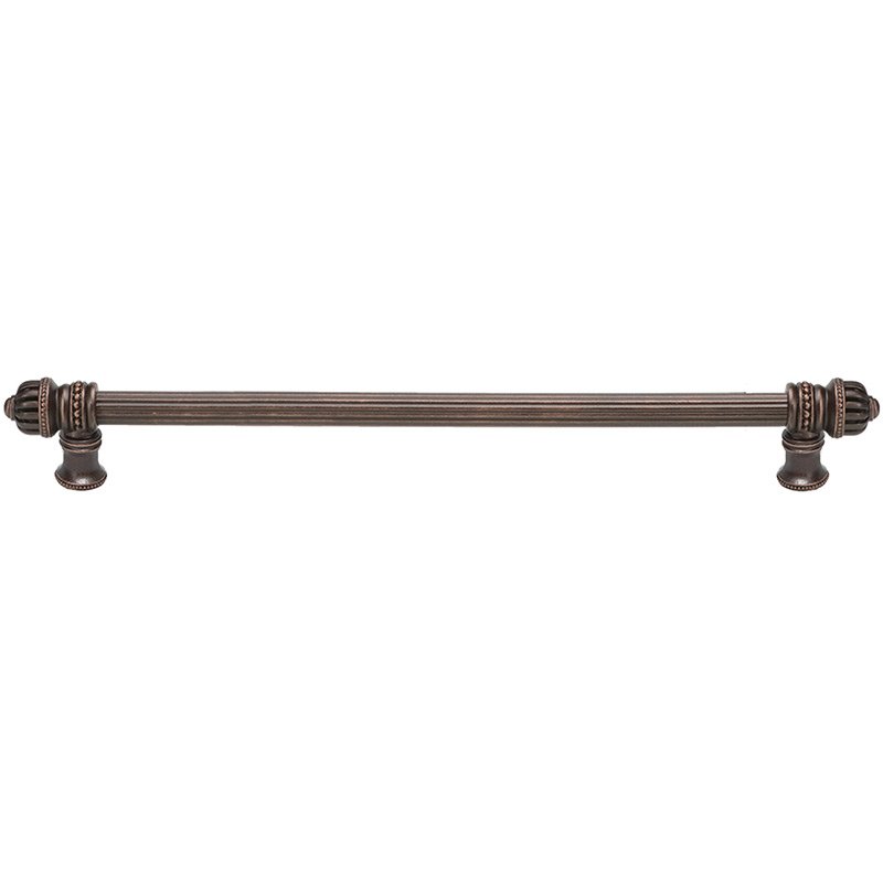 Carpe Diem 22" Centers 5/8" Thick Reeded Pull Small Finial in Oil Rubbed Bronze