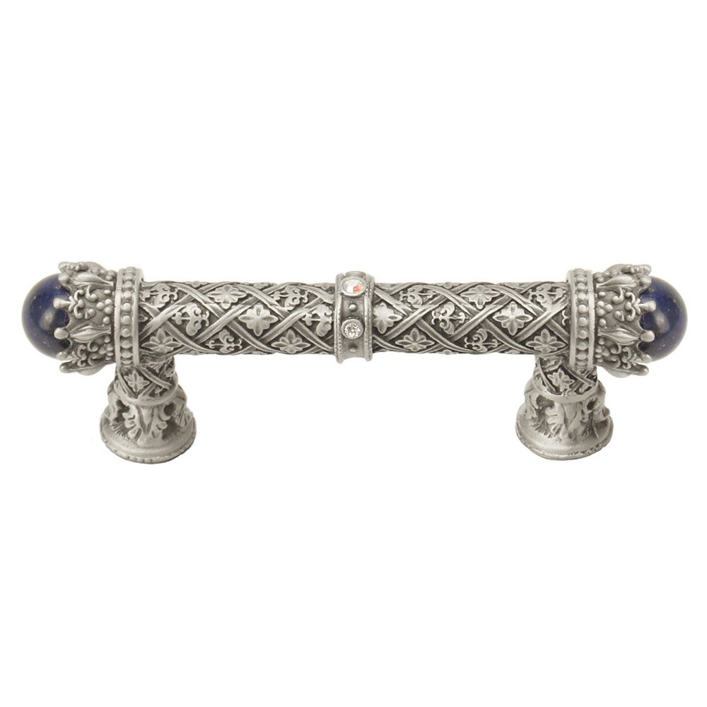 Carpe Diem Queen Penelope 3" Centers Pull With Swarovski Crystals & Lapis Crystal Stones in Soft Gold with Vitrail Medium