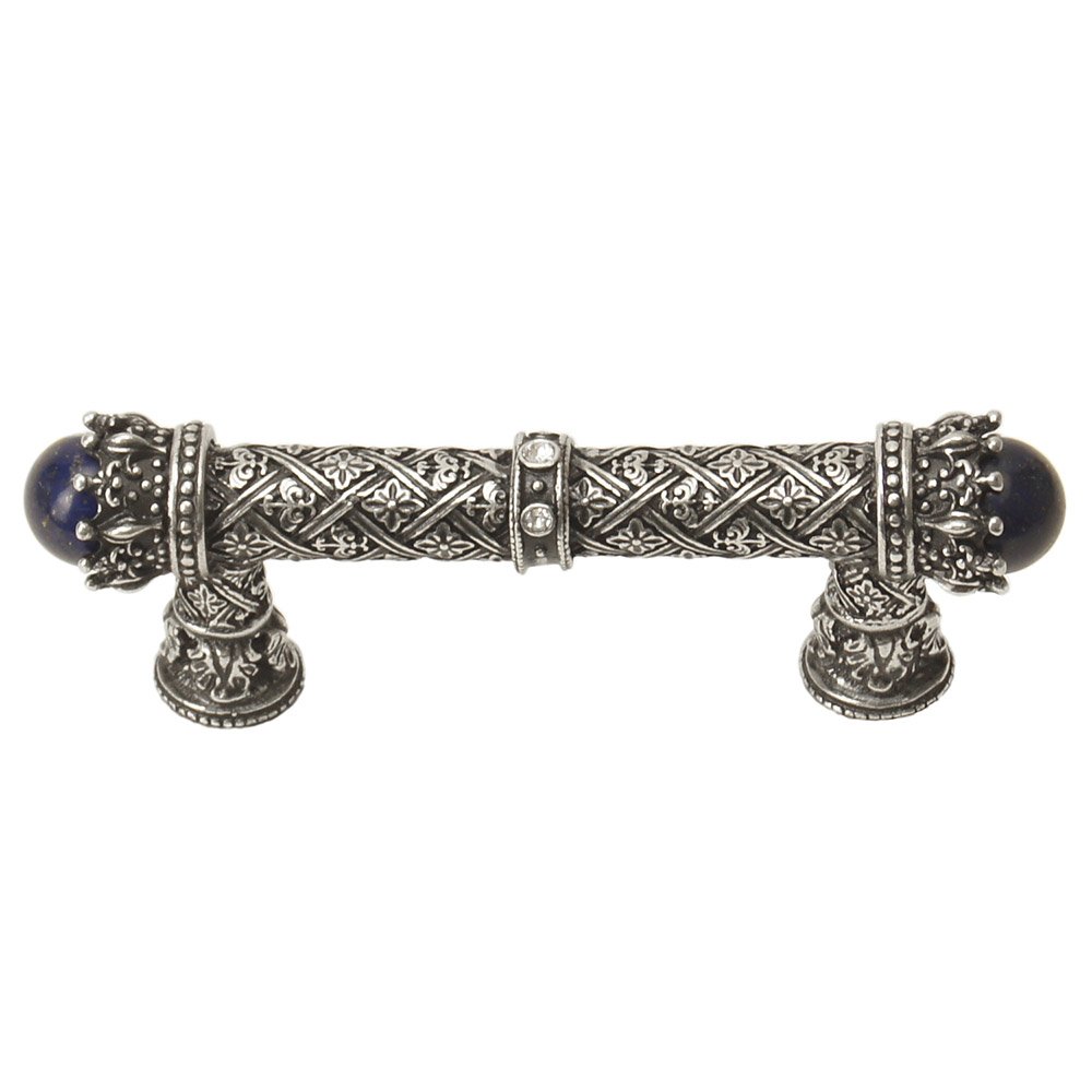 Carpe Diem Queen Penelope 3" Centers Pull With Swarovski Crystals & Lapis Crystal Stones in Chalice with Crystal